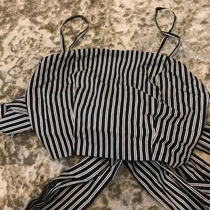 Black and white crop top